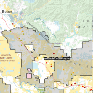 Rangeland Fire Protection Associations Mountain Home Vicinity Map