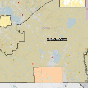 Rangeland Fire Protection Association Saylor Creek vicinity map