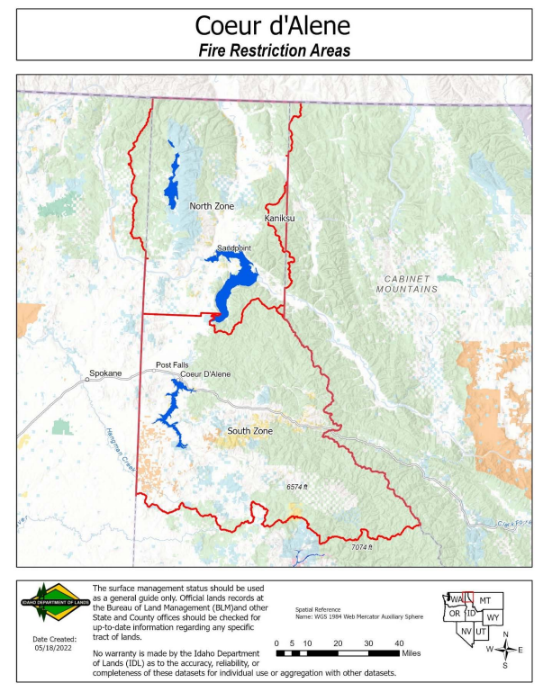 Fire Danger Prompts Stage II Fire Restrictions Across Northern Idaho