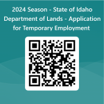 QRCode for 2024 Season - State of Idaho Department of Lands - Application for Temporary Employment 