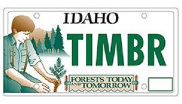 Idaho Timber license plate